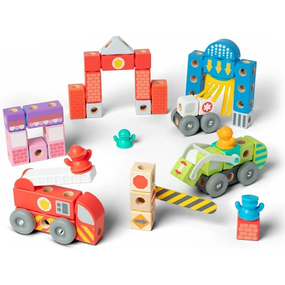 Blockables Melissa and Doug New Wooden Building Blocks Toy Toddler Pre-k